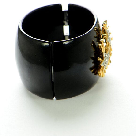 KJL Kenneth Jay Lane Crystal Starburst Resin Bracelet - Picture 4 of 5